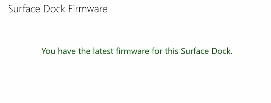 Update Surface Dock 2 Firmware and Drivers